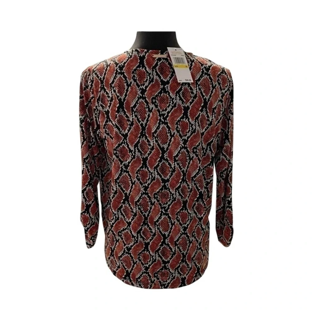 Michael Kors Exotic Snake Print Top Women's Fashion Shirt NWT‎